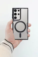 Newface Samsung Galaxy S23 Kılıf Boyi Magsafe Silikon Kapak - Gümüş - Görsel 2