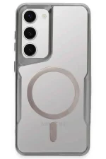 Newface Samsung Galaxy S23 Kılıf Boyi Magsafe Silikon Kapak - Gümüş