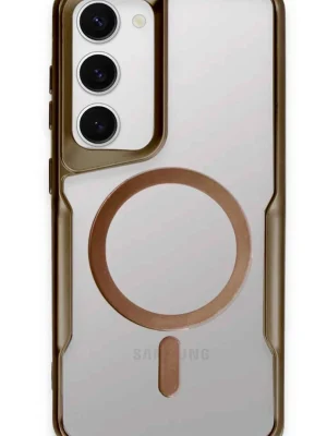 Newface Samsung Galaxy S23 Kılıf Boyi Magsafe Silikon Kapak - Kahverengi