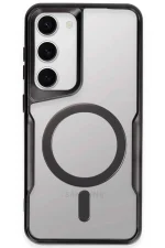 Newface Samsung Galaxy S23 Kılıf Boyi Magsafe Silikon Kapak - Siyah