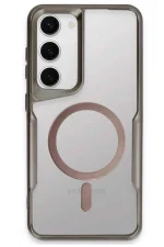 Newface Samsung Galaxy S23 Kılıf Boyi Magsafe Silikon Kapak - Titan Gri