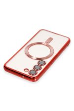 Newface Samsung Galaxy S23 Kılıf Kross Magneticsafe Kapak - Kırmızı - Görsel 4