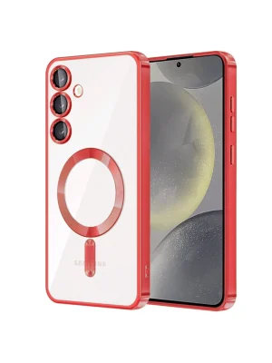 Newface Samsung Galaxy S23 Kılıf Kross Magneticsafe Kapak - Kırmızı