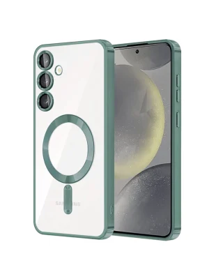 Newface Samsung Galaxy S23 Kılıf Kross Magneticsafe Kapak - Koyu Yeşil