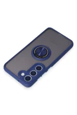 Newface Samsung Galaxy S23 Kılıf Montreal Yüzüklü Silikon Kapak - Lacivert - Görsel 5