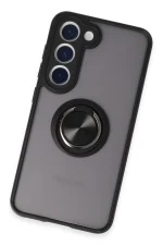 Newface Samsung Galaxy S23 Kılıf Montreal Yüzüklü Silikon Kapak - Siyah - Görsel 3