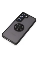 Newface Samsung Galaxy S23 Kılıf Montreal Yüzüklü Silikon Kapak - Siyah - Görsel 6