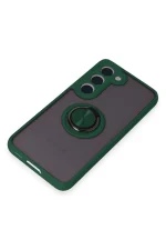 Newface Samsung Galaxy S23 Kılıf Montreal Yüzüklü Silikon Kapak - Yeşil - Görsel 6