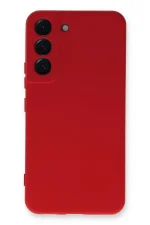Newface Samsung Galaxy S23 Kılıf Nano içi Kadife Silikon - Kırmızı
