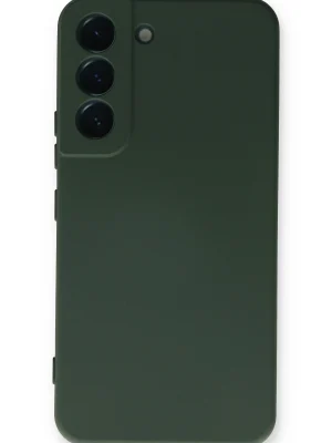 Newface Samsung Galaxy S23 Kılıf Nano içi Kadife Silikon - Koyu Yeşil