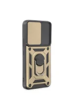 Newface Samsung Galaxy S23 Kılıf Pars Lens Yüzüklü Silikon - Gold - Görsel 2