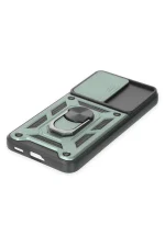 Newface Samsung Galaxy S23 Kılıf Pars Lens Yüzüklü Silikon - Yeşil - Görsel 5