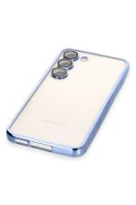 Newface Samsung Galaxy S24 Plus Kılıf Razer Lensli Silikon - Açık Mavi - Görsel 4