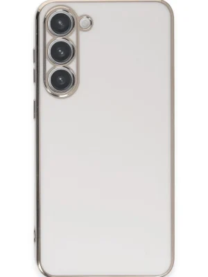 Newface Samsung Galaxy S23 Kılıf Volet Silikon - Beyaz