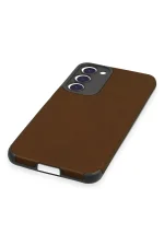 Newface Samsung Galaxy S23 Plus Kılıf Loop Deri Silikon - Kahverengi - Görsel 4