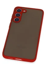 Newface Samsung Galaxy S23 Plus Kılıf Montreal Silikon Kapak - Kırmızı - Görsel 4