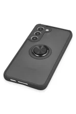 Newface Samsung Galaxy S23 Plus Kılıf Montreal Yüzüklü Silikon Kapak - Siyah - Görsel 5