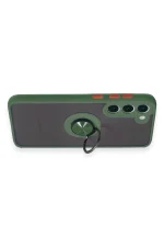 Newface Samsung Galaxy S23 Plus Kılıf Montreal Yüzüklü Silikon Kapak - Yeşil - Görsel 3