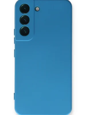 Newface Samsung Galaxy S23 Plus Kılıf Nano içi Kadife Silikon - Mavi