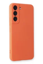 Newface Samsung Galaxy S23 Plus Kılıf Nano içi Kadife Silikon - Turuncu - Görsel 2