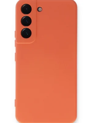 Newface Samsung Galaxy S23 Plus Kılıf Nano içi Kadife Silikon - Turuncu