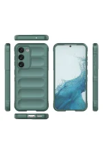 Newface Samsung Galaxy S23 Plus Kılıf Optimum Silikon - Koyu Yeşil - Görsel 3