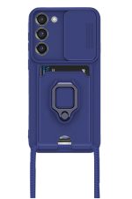 Newface Samsung Galaxy S23 Plus Kılıf Zuma Kartvizitli Yüzüklü Silikon - Lacivert - Görsel 2
