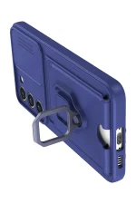 Newface Samsung Galaxy S23 Plus Kılıf Zuma Kartvizitli Yüzüklü Silikon - Lacivert - Görsel 3