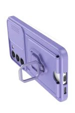 Newface Samsung Galaxy S23 Plus Kılıf Zuma Kartvizitli Yüzüklü Silikon - Lila - Görsel 3