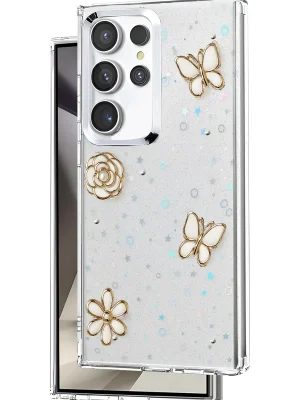 Newface Samsung Galaxy S23 Ultra Fiyonk Desenli Kapak - Desen 10