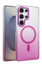 Newface Samsung Galaxy S23 Ultra Glossy Magsafe Kapak - Mor