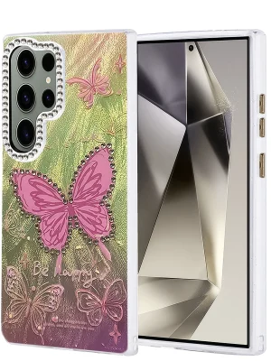 Newface Samsung Galaxy S23 Ultra Kılıf Blade Aynalı Desenli Kapak - Desen 5