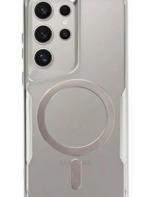 Newface Samsung Galaxy S23 Ultra Kılıf Boyi Magsafe Silikon Kapak - Gümüş