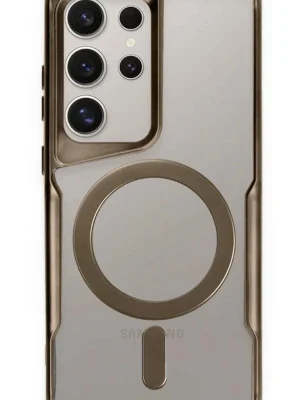 Newface Samsung Galaxy S23 Ultra Kılıf Boyi Magsafe Silikon Kapak - Kahverengi