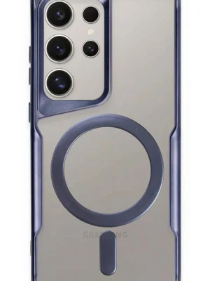 Newface Samsung Galaxy S23 Ultra Kılıf Boyi Magsafe Silikon Kapak - Lacivert