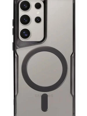 Newface Samsung Galaxy S23 Ultra Kılıf Boyi Magsafe Silikon Kapak - Siyah