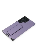 Newface Samsung Galaxy S23 Ultra Kılıf Mega Standlı Silikon - Lila - Görsel 4