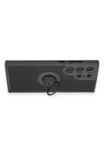 Newface Samsung Galaxy S23 Ultra Kılıf Montreal Yüzüklü Silikon Kapak - Siyah - Görsel 3