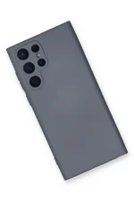 Newface Samsung Galaxy S23 Ultra Kılıf Nano içi Kadife Silikon - Gri - Görsel 3