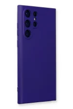 Newface Samsung Galaxy S23 Ultra Kılıf Nano içi Kadife Silikon - Mor - Görsel 2