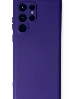 Newface Samsung Galaxy S23 Ultra Kılıf Nano içi Kadife Silikon - Mor