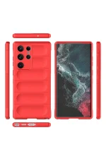 Newface Samsung Galaxy S23 Ultra Kılıf Optimum Silikon - Kırmızı - Görsel 3
