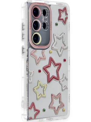 Newface Samsung Galaxy S23 Ultra Kılıf Reflexion Desenli Kapak - Desen 3