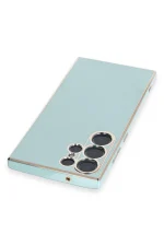 Newface Samsung Galaxy S23 Ultra Kılıf Volet Silikon - Açık Yeşil - Görsel 4