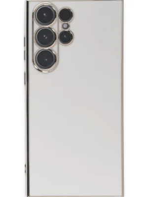 Newface Samsung Galaxy S23 Ultra Kılıf Volet Silikon - Beyaz