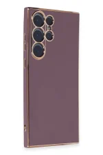 Newface Samsung Galaxy S23 Ultra Kılıf Volet Silikon - Mor - Görsel 2