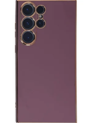 Newface Samsung Galaxy S23 Ultra Kılıf Volet Silikon - Mor