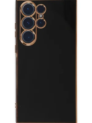 Newface Samsung Galaxy S23 Ultra Kılıf Volet Silikon - Siyah