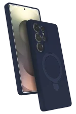 Newface Samsung Galaxy S23 Ultra Regal Magsafe Standlı Kapak - Lacivert