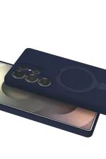 Newface Samsung Galaxy S23 Ultra Regal Magsafe Standlı Kapak - Lacivert - Görsel 4